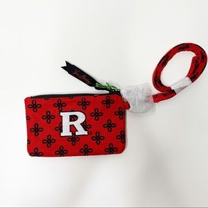 VERA BRADLEY RUTGERS UNIVERSITY ZIP ID LANYARD